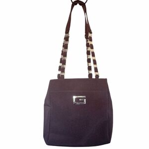Rich Chocolate Brown Nylon Shoulder Bag